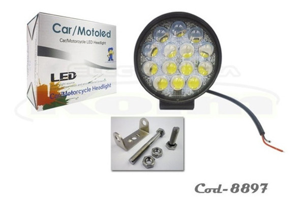 Caminero Foco 14 Leds 12v 42w Redondo 11cm Moto F106 1