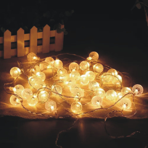 Guirnalda 20 Luces Bolita Cristal Luz Calida 220 V - Dfn 1