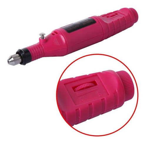 Torno De Mano Driller + 6 Fresas Lijas Manicuria Manos Nails 0