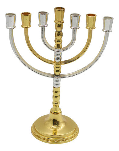Menorah 7 Braços Candelabros Suporte De Vela Para Shabat 0