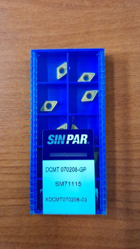 Caja 10 Insertos Dcmt 070208 Para Acero Sinpar 1