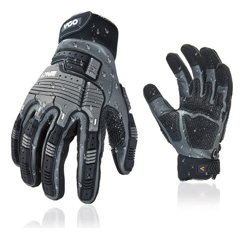 Vgo - 1 Par De Guantes De Trabajo De Cuero De Seguridad, Gua 0