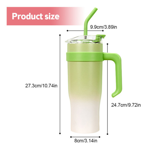 Copo Isolado De Smoothie De Água E Aço Gelado Com Onça 1