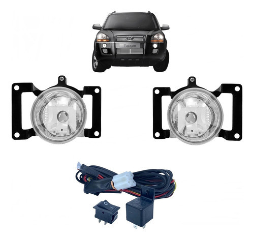 Kit Farol Milha  Auxiliar Tucson 2005 2006 2008 2009 Á 2016 0