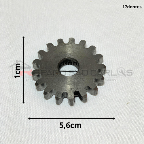 Engrenagem De Ferro Para  Amaciador 17 Dentes 1