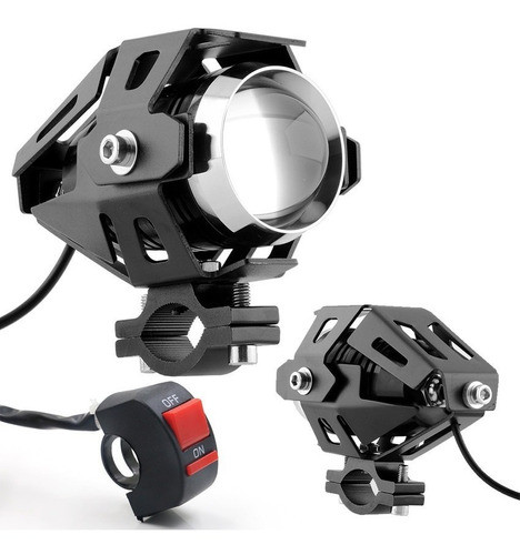 Par Farol Milha Led Moto 3 Funções Alto Baixo Flash 6000k 0