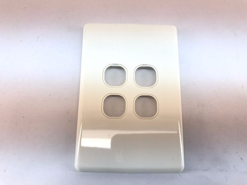 Tapa Tecnova Para 4 Modulos Con Bastidor Negro Q34 0