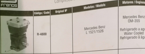 Frenos De Aire Kit Rep. Compresor 0m355 M. Benz Wabco 1
