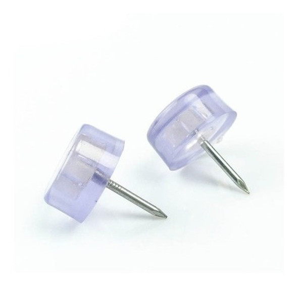 Patin Deslizador Silicona Con Clavo Simple 18mm X 20 Unid 0