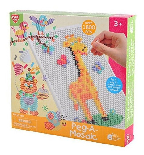 Juego Playgo Peg-a-mosaic Over 1800 Piece 0
