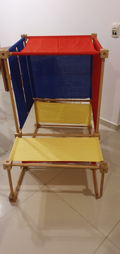 Juego Didáctico De Construcción En Madera. Bau-bau. Antiguo 0