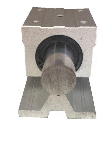 Kit 2 Guias Lineales Templadas Soportadas Rodamientos Sbr 20 1