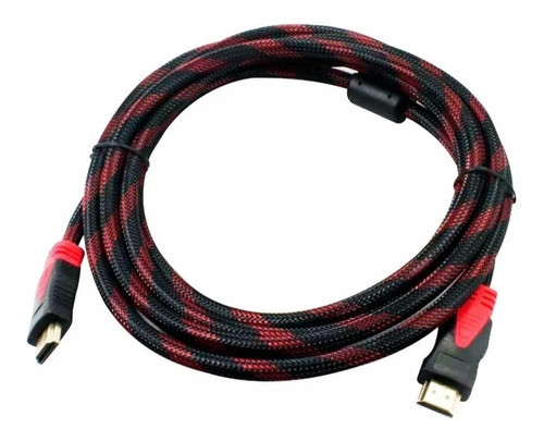 Cable Hdmi Mallado 1,5 Metros 4k 3d. Filtro. Conector Dorado 0
