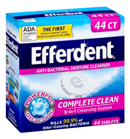 Efferdent Anti-bacterial Denture Cleanser Complete Clean 44 0