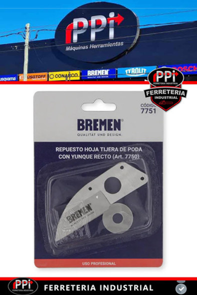 Repuesto Hoja De Tijera Con Yunque Recto 7751 Bremen 1