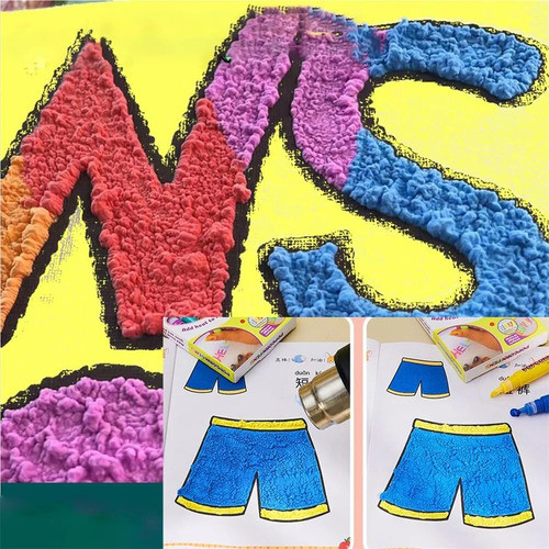 12 Peças De Canetas Magic Popcorn Puffy 3d Art 1