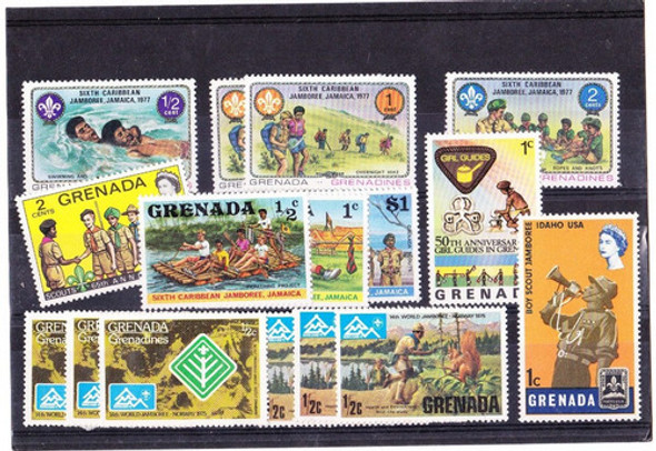 Eb+ 16 Sellos Scouts De Grenada (#2833) 0