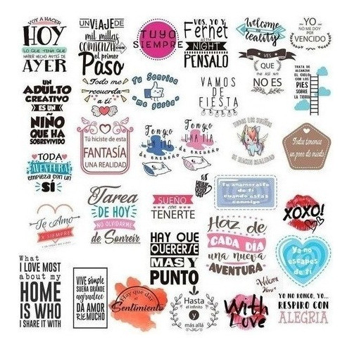 Kit 1200 Plantillas Frases Vinilos Sublimacion Tazas !!. 1
