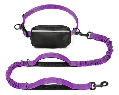 Correa Para Perro Con Bolso Con Cierre - Purpura G 0