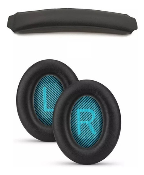 Headband Velcro + Almofada Para Fone Ouvido Bose Qc25 Qc35 0