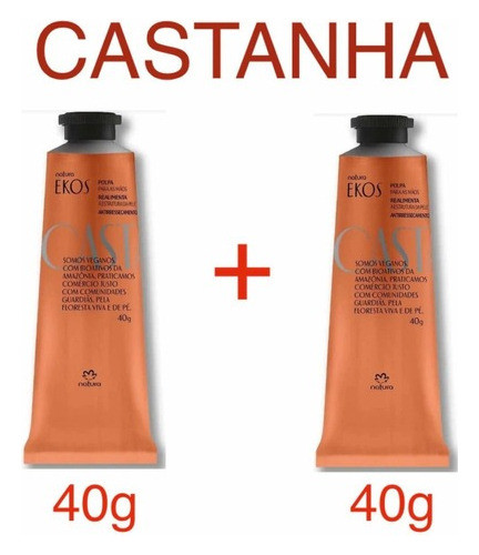 Kit Polpa Hidratante Castanha Natura Ekos Para Mãos 40g 0