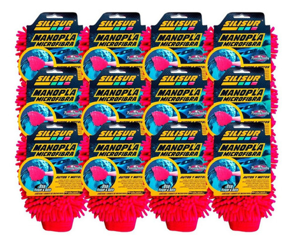 Guante De Microfibra Manopla Lavado Auto Y Moto Pack 12un 0