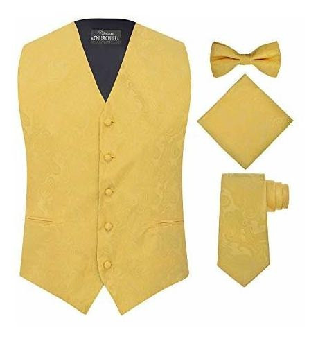 Sh Churchill Y Co Chaleco De Paisley Para Hombre De 4 Piezas 0