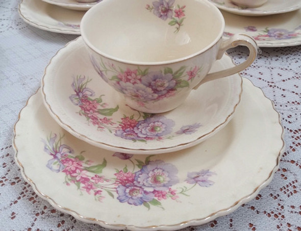 Tío De Te Taza Y Platillos Loza Antigua Inglesa. 0