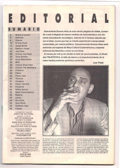 Revista El Musiquero N° 87 Deacon Jones Joe Pass Berklee B5 1