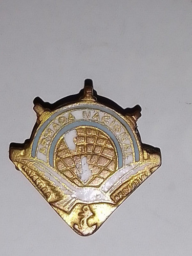 Pin Prendedor Armada Nacional Antiguo Bronce Esmaltado 0