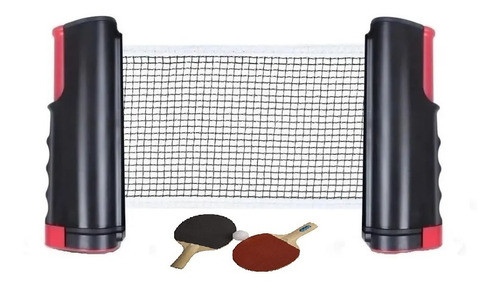Set Ping Pong Portátil - 2 Paletas + Pelotas + Red Retráctil 0
