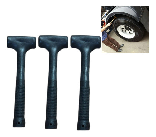 Kit 3 Martelo Marreta De Borracha Bater Pneu 34 Cm Caminhão 0