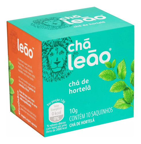 4 Caixas Chá Leão Hortelã 10 Sachês 10g 1