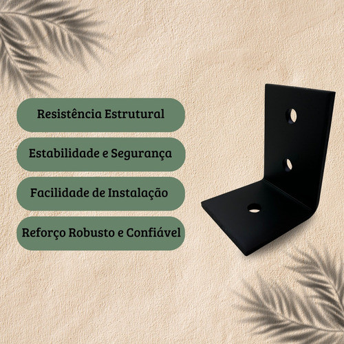 6 Cantoneira 70x50 Junção De Aço Para Telhado Viga Caibro L 1