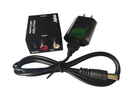 R/l Rca Analógico A Digital Audio Converter Señal Toslink De 0