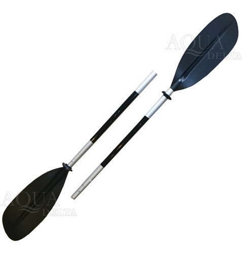 Pala Remo Doble Asimétrica Desarmable Aluminio P/ Kayak Bote 0