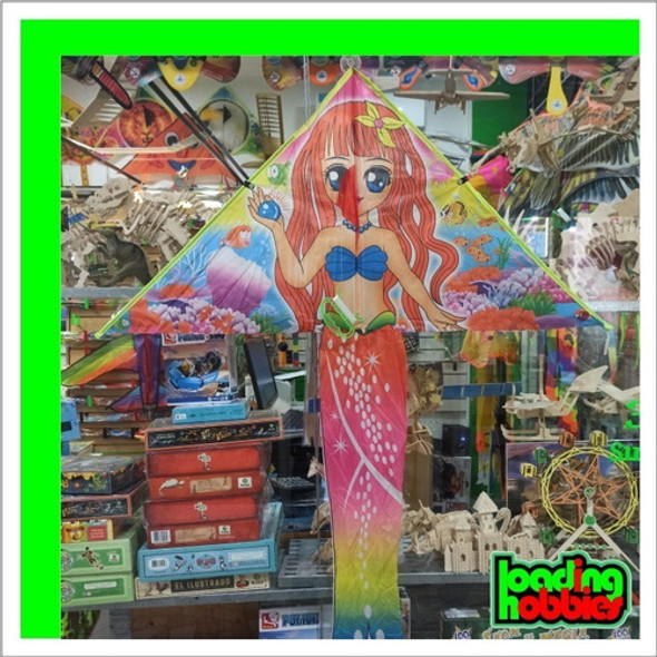 Combo Barrilete Cometa Sirena Cola + Frisbee Clasico + Hilo 1