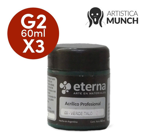 Acrilico Profesional Eterna 60ml Grupo 2 X2 0