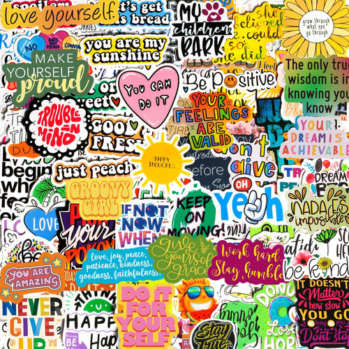 200 Calcomanas Inspiradoras De Palabras Para Laptop, Calcoma 0