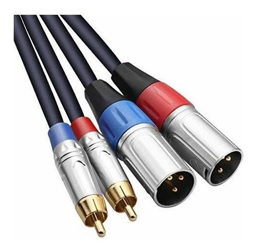 Cable Tisino Dual Rca A Xlr, 2 Rca A 2 Xlr Macho Conexión De 0