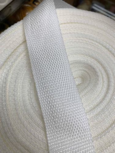 Cinta Mochilera Nylon-poliéster Blanco 4 Cm De Ancho X 50 Mt 1