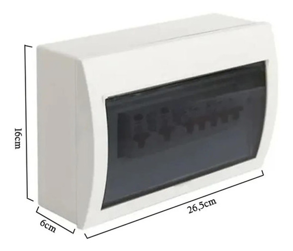 Tablero De Exterior 12 Módulos Puerta Fumé Conextube LG 1