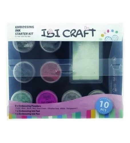 Embossing Set Inicial Marcador Almohadilla Polvo Ibi Craft 0