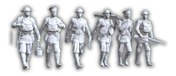 Soldado Británico, Ww1, 20cm De Altura Color Blanco 0