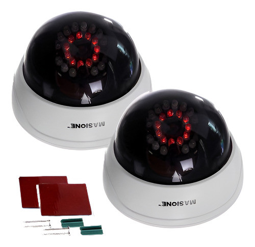 2 X Nueva Luz De Led Rojo De Cámara Seguridad Falso Falso Ma 0