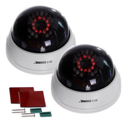 2 X Nueva Luz De Led Rojo De Cámara Seguridad Falso Falso Ma 1