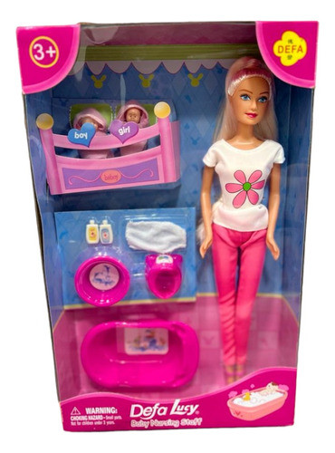 Muñeca Mamá Con Accesorios Y Bebes 0