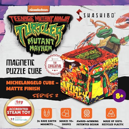 Cubo Shashibo Magnetico Para Ansiedad Y Estres Tortuga Ninja 1