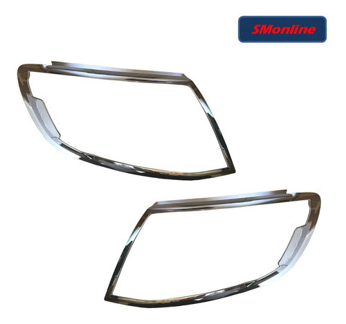 Kit Mascaras Faros Marco Aro Cromada Ranger 2013 - 2015 X4 1