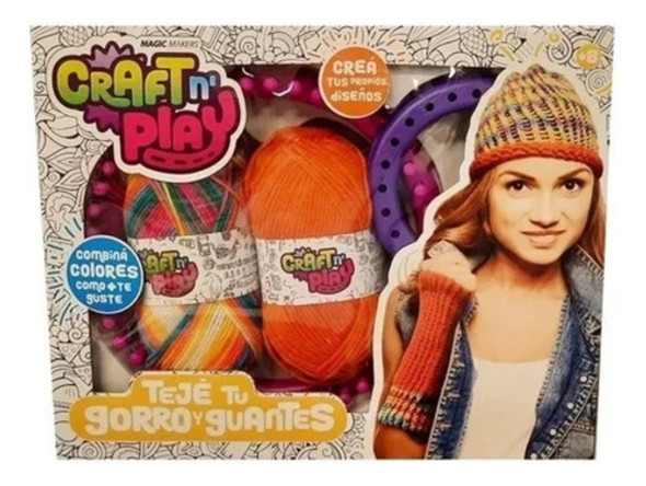 Set Infantil P/ Tejer Gorro Y Guantes Craft And Play + Lana 0
